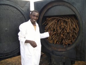 Leleshwa being prepared in the charcoal oven